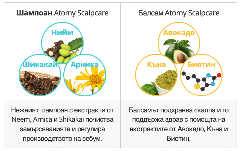 Съставки за енергизиране и баланс на скалпа