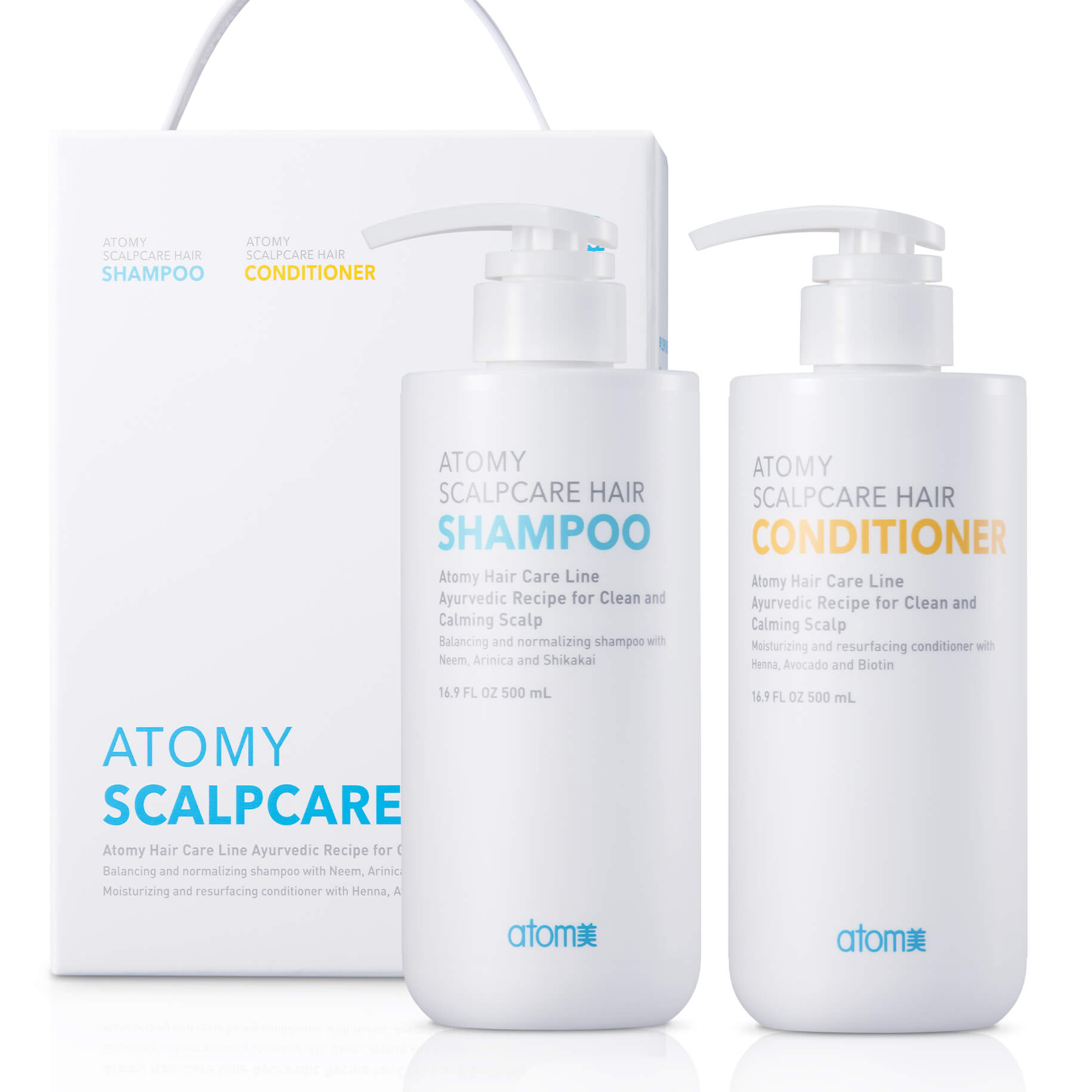 ATOMY SCALPCARE 2 SET е комплект от шампоан и балсам за коса